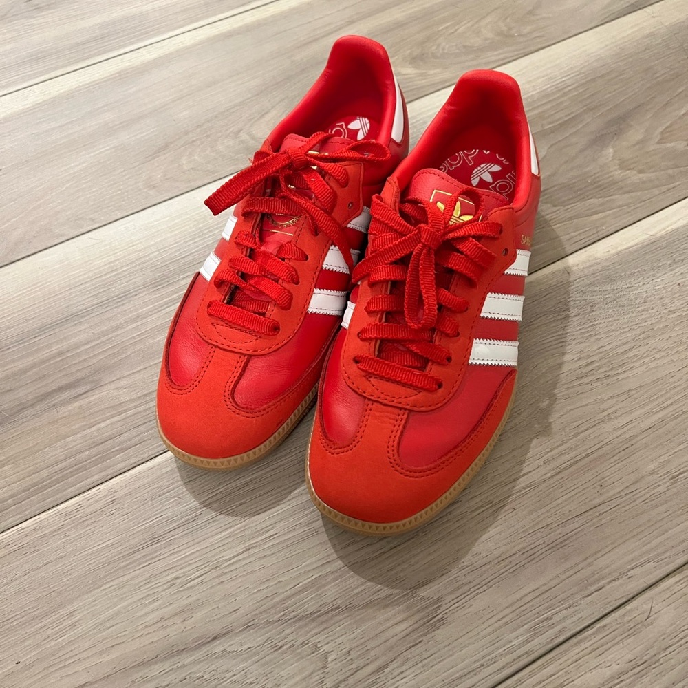 Red adidas Sambas